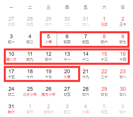 小寒进九还是大寒进九2021