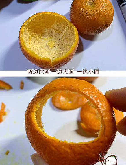 冰墩墩用橘子皮怎么做
