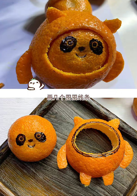 冰墩墩用橘子皮怎么做