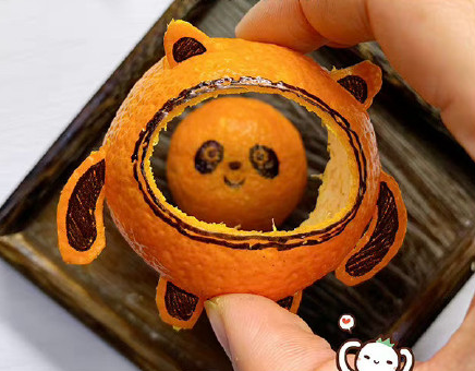 冰墩墩用橘子皮怎么做