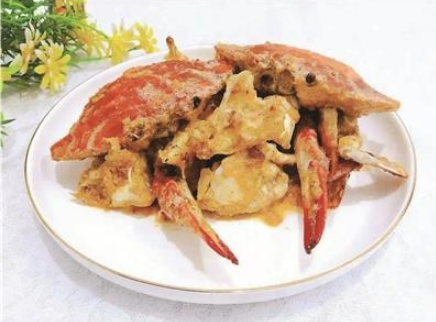 炸梭子蟹用生粉还是面粉