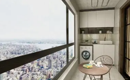 开放阳台能不能放木头柜