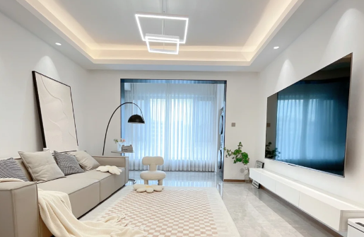 客厅不装窗帘只装纱好看吗