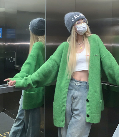 上身胖能穿针织开衫毛衣吗