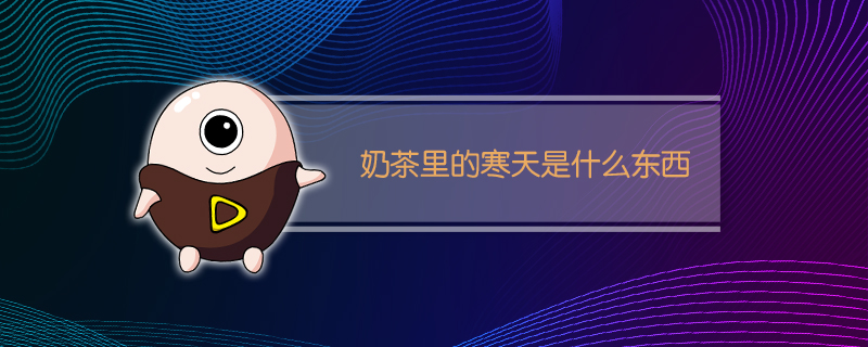 奶茶里的寒天是什么东西